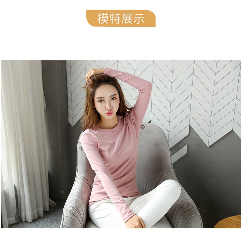 ÁO THUN TAY DÀI NỮ VẢI THUN THÁI SIÊU MỀM MỊN CO GIÃN