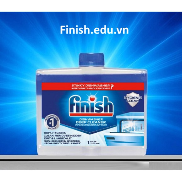 Dung Dịch Vệ Sinh Máy rửa bát Finish250ml tặng 3 viên finish nhật