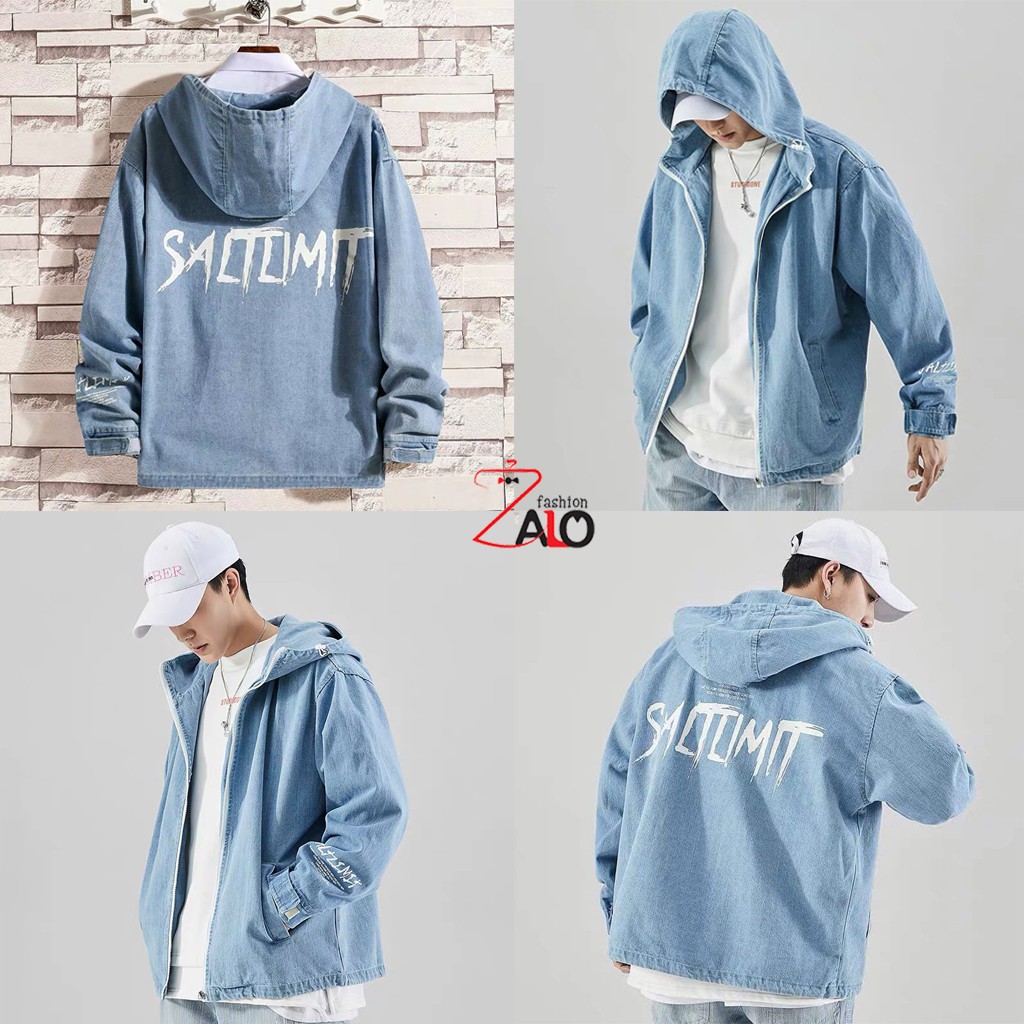 Áo Khoác Jean Mũ Nỉ Áo Chống Nắng Nam Nữ Cao Cấp Hàn Quốc AKJ5 ZALO Fashion Unisex