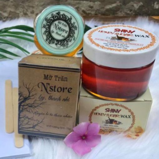 Combo triệt lông wax lông handmade SHINY + mỡ trăn N'STORE [tặng kèm dụng cụ wax]