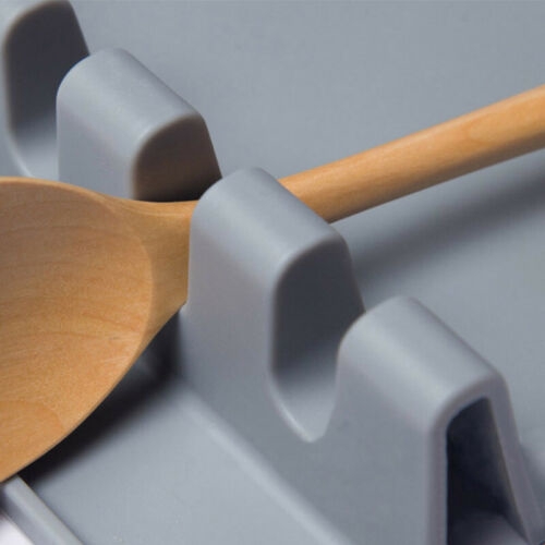 Spatula Holder Storage Shelf Spoon Rest Tableware Holder Draining Rack Mat Organizer Heat Resistant Kitchen Cooking Tool