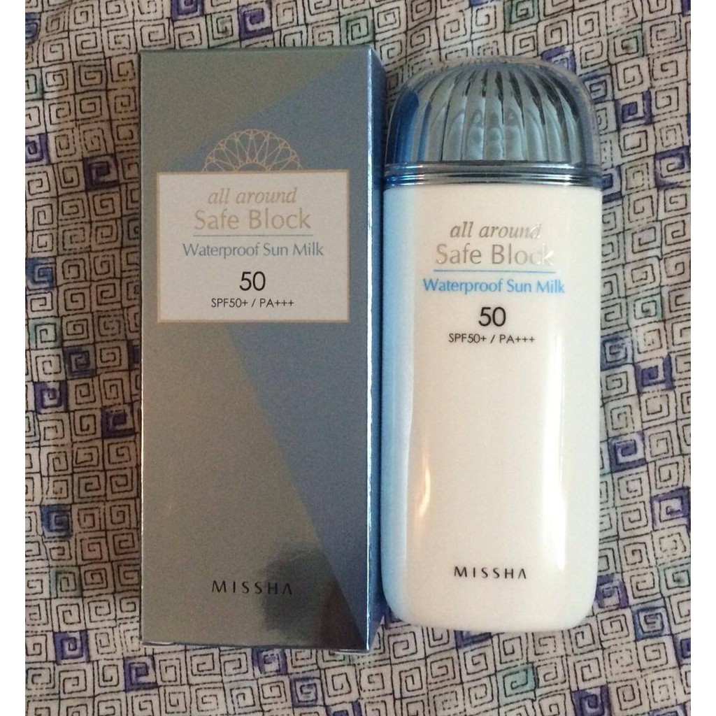 Kem Chống Nắng Chống Trôi Missha All-Around Safe Block Waterproof Sun Milk SPF50+ PA+++ 70ml mẫu mới