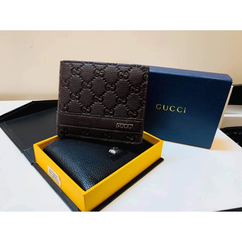 (XẢ KHO) - Ví Da FULL HỘP, Bóp Gucci Nam,Nữ Vân Nổi,Bóp Da Nam, hoa văn, mầu mẫu mã sang trọng,bền đẹp thời trang