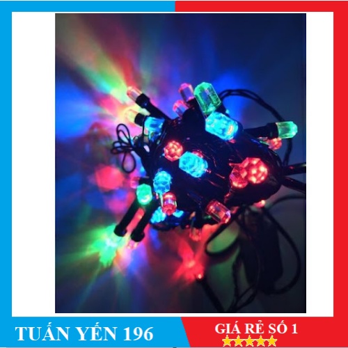 ⚡️giao hỏa tốc 2 h tại tphcm⚡️COMBO 5 ĐÈN LED DÂY CHỚP DÀI 8M 40 BÓNG TRÒN CÓ ĐẦU NỐI