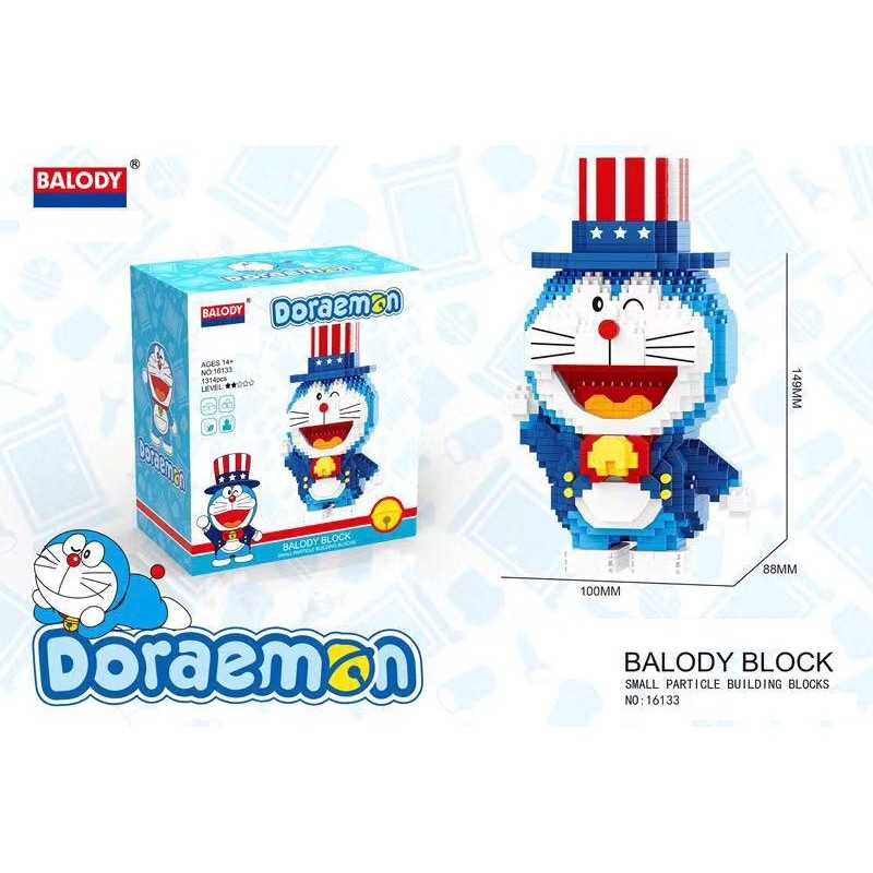 Bộ xếp hình Lego Xếp hình lego doremon Balody chính hãng cho bé đồ chơi trẻ em Doremon Nanoblock Đồ chơi lắp ráp cho bé