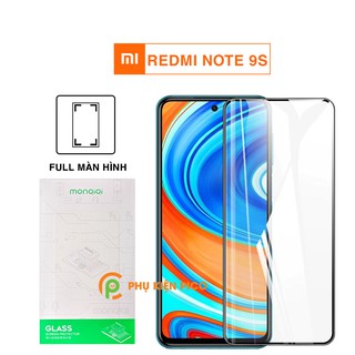 Kính cường lực Redmi Note 9s full màn hình viền đen siêu mỏng 3D Monqiqi - Dán màn hình Xiaomi Redmi Note 9s