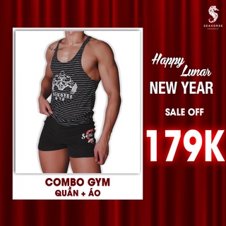[Combo] Áo ba lỗ tank top + quần short đùi cotton Seahorse Underwear