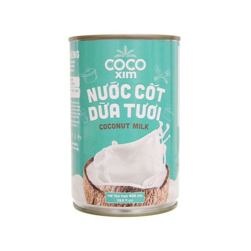 Nước Cốt Dừa Tươi Coconut Milk COCOXIM (nhãn xanh) 400 ml x 24 Lon (Lon) - TCN083