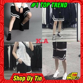 Quần Short Chữ V nam nữ Unisex