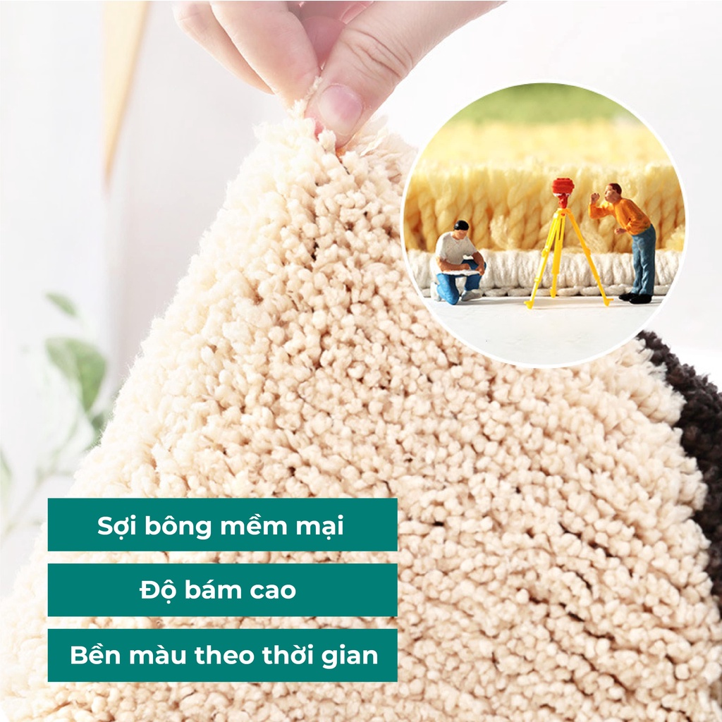 Thảm lau chân thấm nước 3D fesson, Thảm chùi chân chống trượt hoạ tiết lá cao cấp 45x65cm (chọn mẫu)