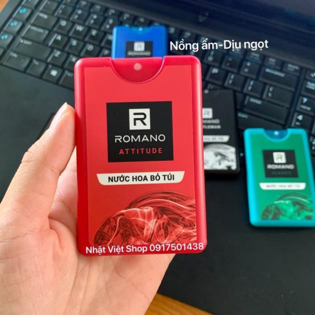 [Hàng quà tặng] Nước Hoa Bỏ Túi Romano (18ml)