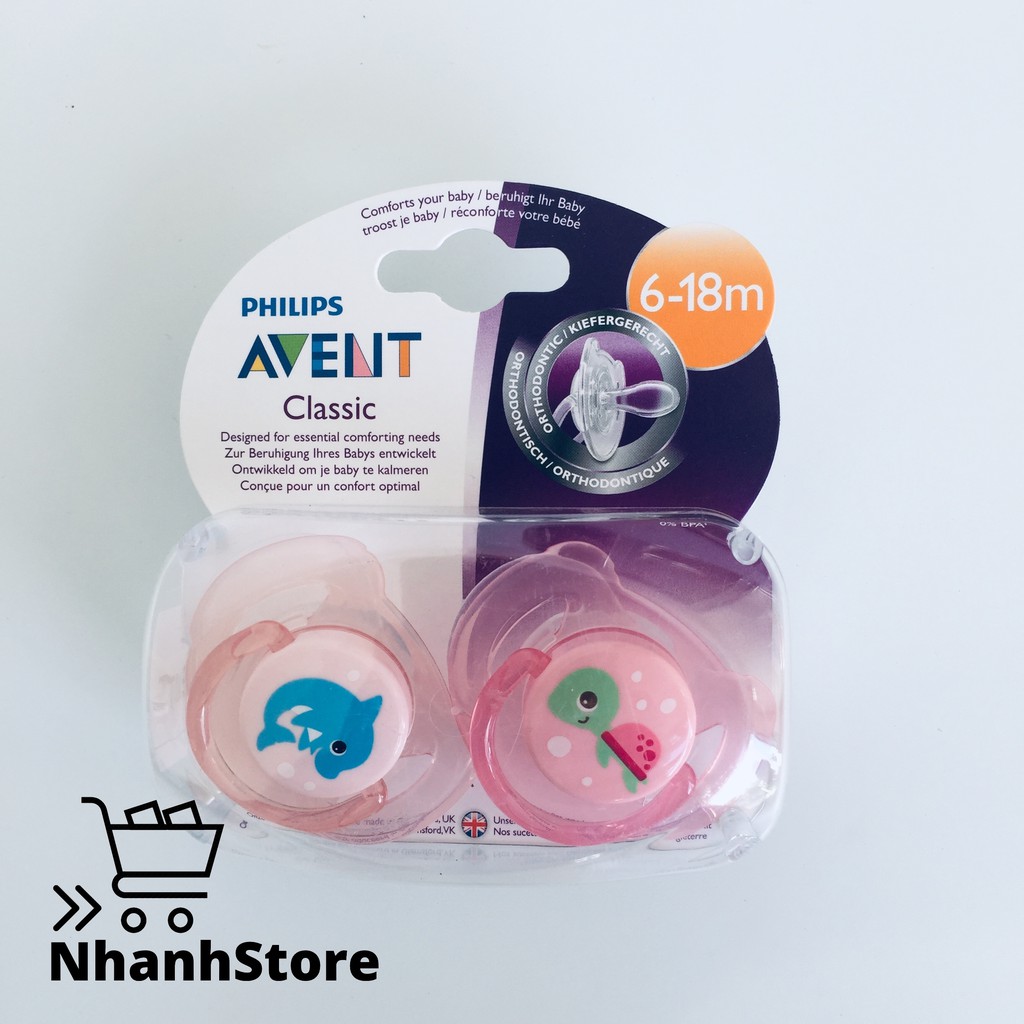 Ty Ngậm Philips Avent cho bé 6-18 tháng. Sản xuất tại Anh