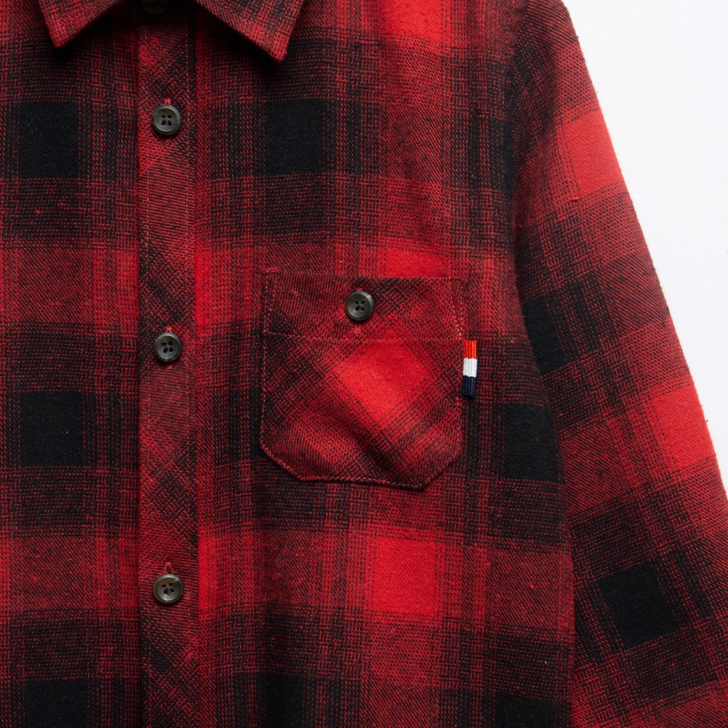 Áo sơ mi bé trai SAYME vải thô cotton cào lông kẻ caro cổ điển BCSH0007-8, BCSH009-10