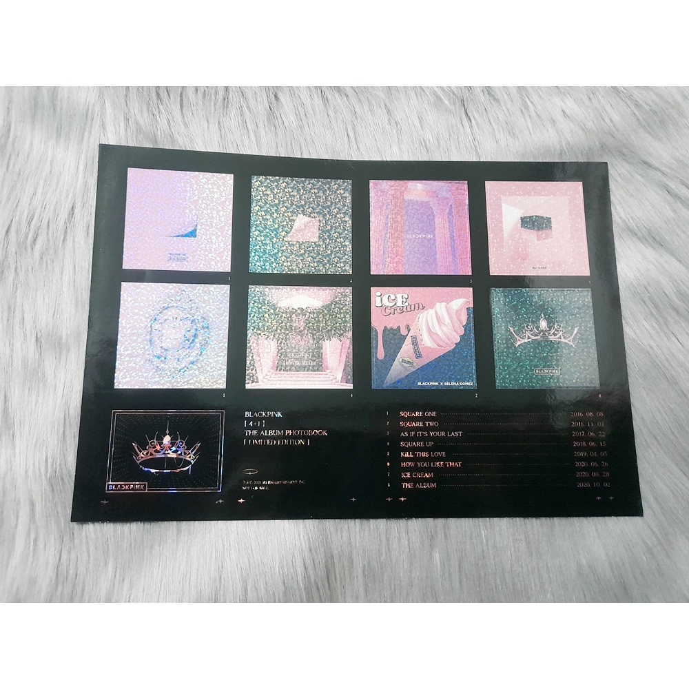Hình dán trang trí BLACKPINK 4+1 PTB Limited Edition hologram sticker