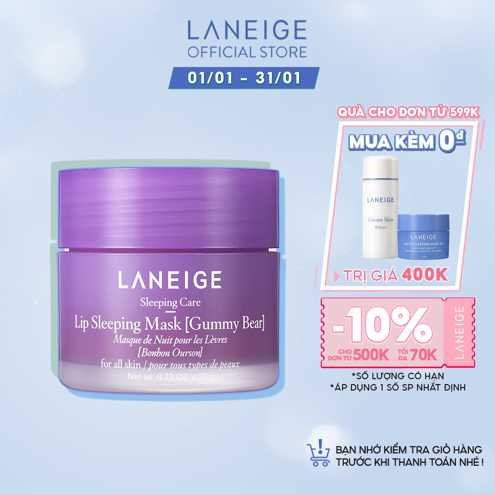 Mặt Nạ Ngủ Cho Môi Laneige Lip Sleeping Mask Gummy Bear 20g