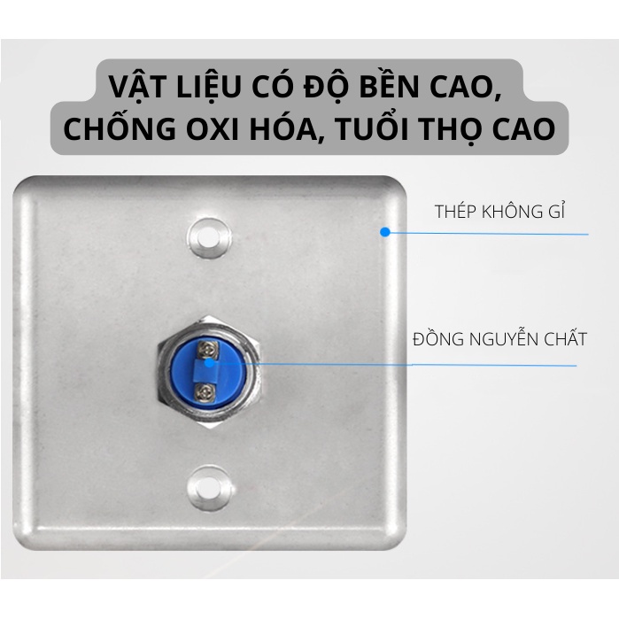 Nút nhấn Exit Inox siêu nhạy sử dụng cho việc kiểm soát cửa ra vào mặt hình vuông