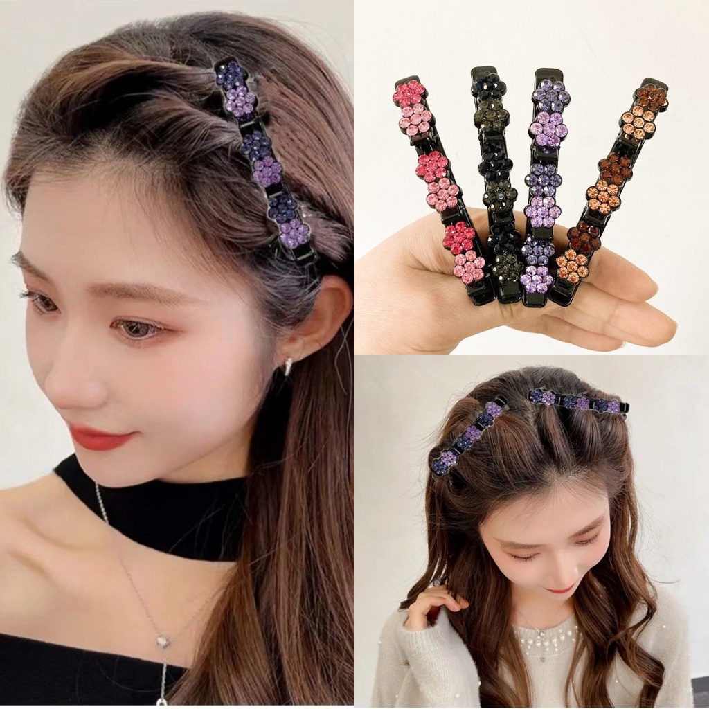 Kẹp Tóc Hai Lớp Kiểu Bện Đơn Giản Thời Trang Hàn Quốc 2022