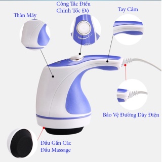 máy massage relax and spin tone 4 đầu cầm tay cắm điện xài trực tiếp