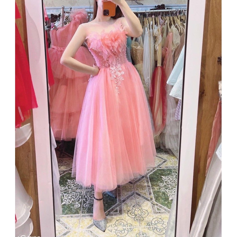 Đầm dự tiệc công chúa phối hoa nổi TRIPBLE T DRESS -size M/L (kèm ảnh/video thật) MS137Y