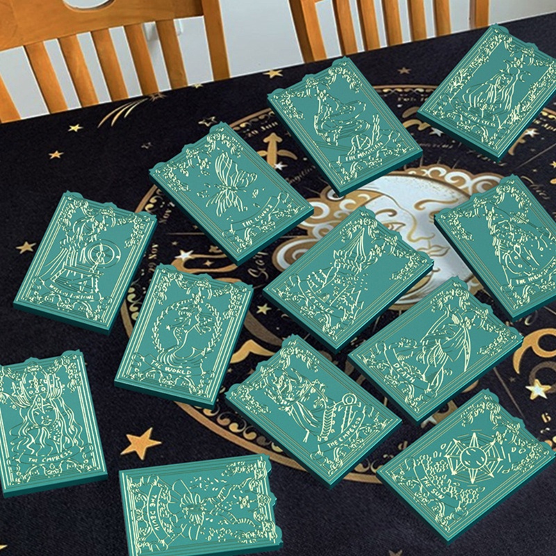 Set 6 Tấm 24 Tấm Thẻ Taluo Bằng Nhựa Resin Làm Móc Khóa / Trang Sức