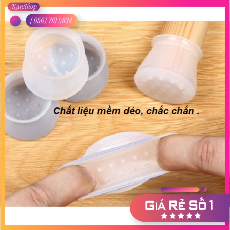 Vỏ bọc chân bàn ghế silicon dày hình tròn, miếng silicon dày bọc chân bàn ghế chống trượt