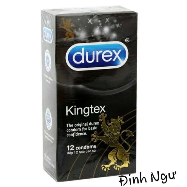 bán sỉ - Bao cao su Durex Kingtex - HỘP 12 BAO (TẶNG 1 bao thường dùng) BÁN GIÁ SỈ - RẺ NHƯ CHO