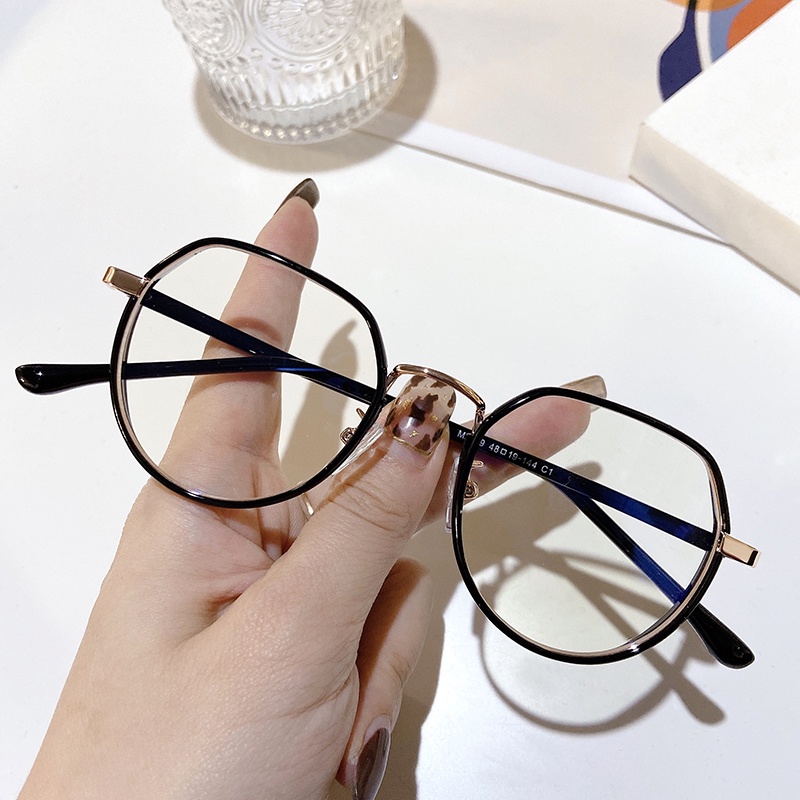 Mới Mắt Kính Gọng Tròn Trong Suốt Thời Trang Cho Nam Nữjz2179