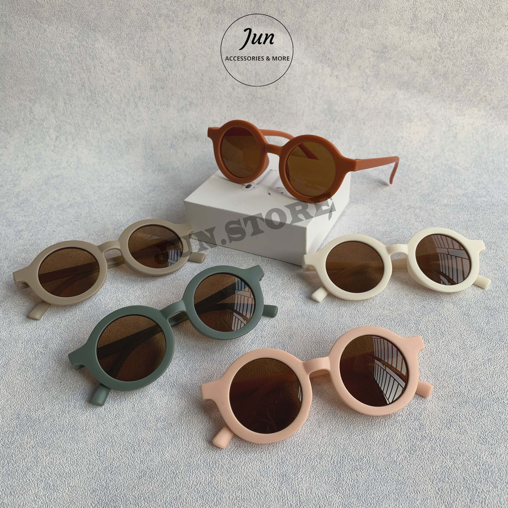 Kính Râm Trẻ Em - Kính Mắt Thời Trang Cho Bé Chống Tia Cực Tím UV400 Phong Cách Vintage Dành Cho Bé Trai Và Bé Gái