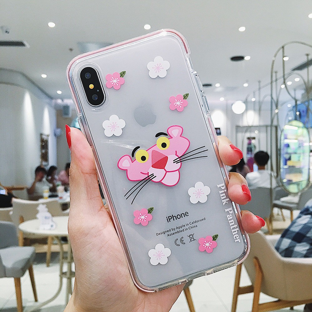 ốp lưng tpu mềm in hình báo hồng đáng yêu cho iphone x/xs 7 8 6/6s plus | BigBuy360 - bigbuy360.vn