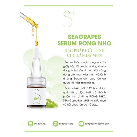 SERUM RONG NHO SEAGRAPES KHÔ ĐẦU MỤN TRONG 7H | BigBuy360 - bigbuy360.vn