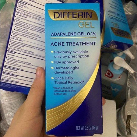 NỘI ĐỊA US - Kem Differin Adapalene Gel 0.1% - Kem Giảm Mụn Trứng Cá, Mụn Ẩn, Mụn Đầu Đen, Điều Tiết Bã Nhờn, Kiềm Dầu