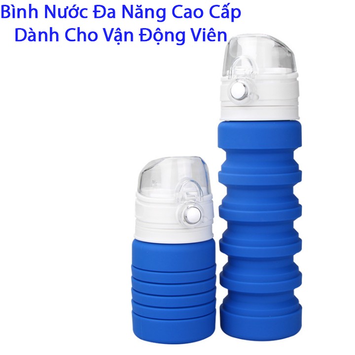 Bình nước đa năng thông minh bình nước cao su thân thiện môi trường tiện dụng phong cách 500ml