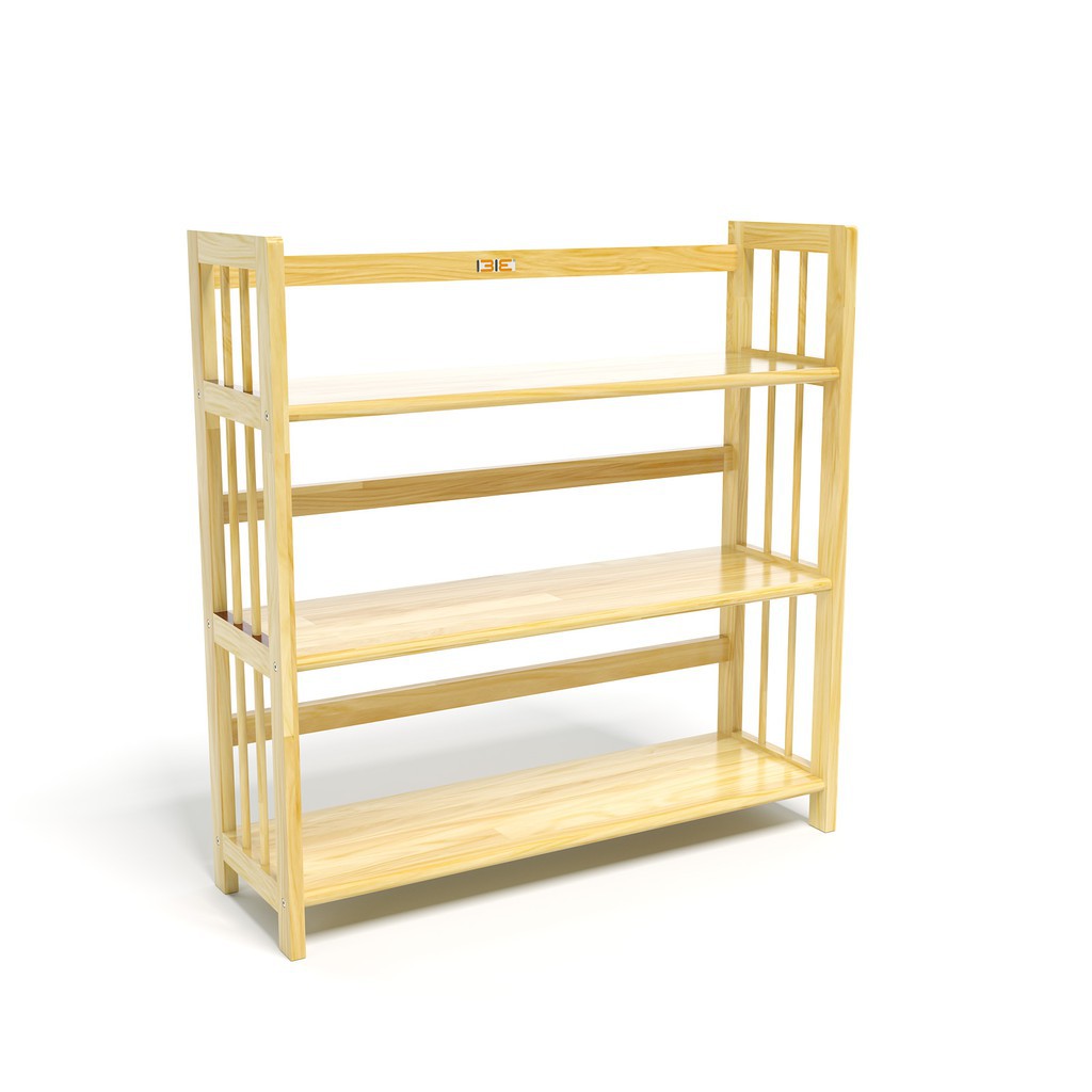 Kệ sách gỗ cao su 3 tầng rộng 40,50,63,80,90 cm