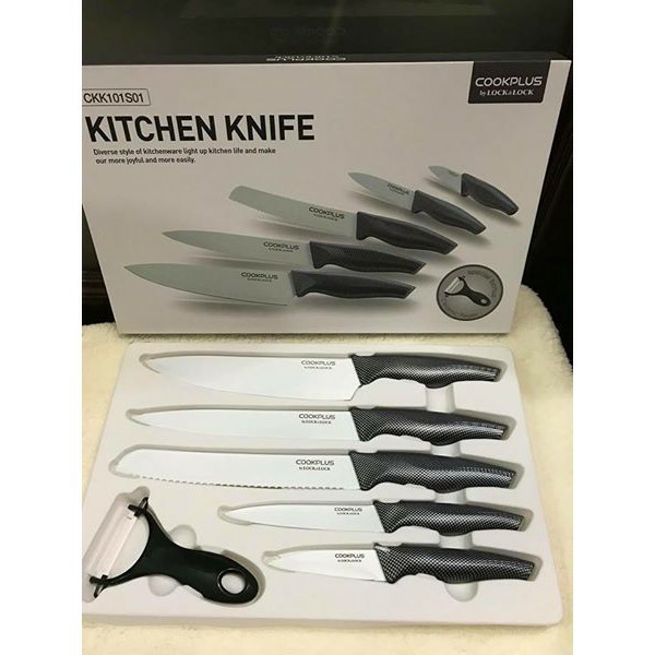 BỘ DAO SỨ NHÀ BẾP CAO CẤP 6 MÓN LOCK&LOCK KITCHEN KNIFE