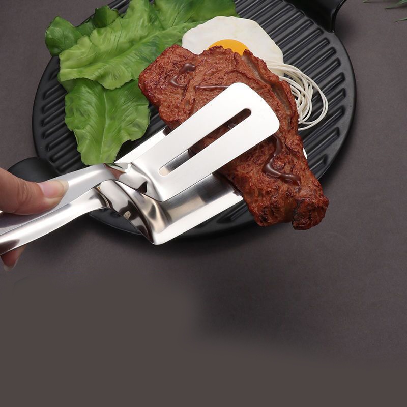 🍉Kẹp Lật Thức Ăn Chuyên Dụng Beef Steak, Gắp Đồ Chiên Rán Inox 304 Cao Cấp Dài 25cm DUASHOP.