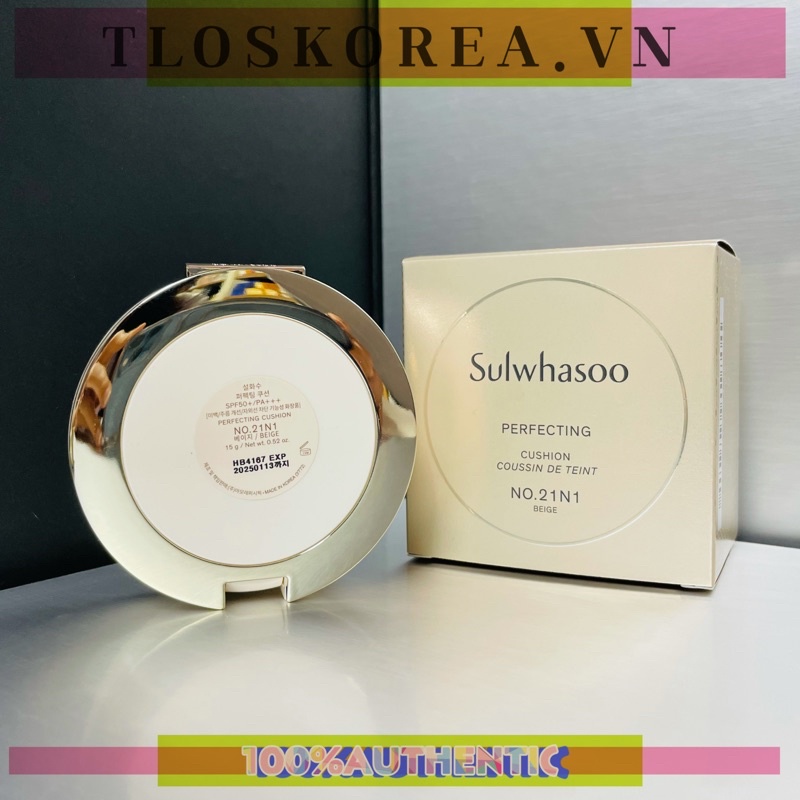 [Mới] [Bản Nội Địa] Cushion Phấn Nước Sulwhasoo Perfecting Cushion No21 Tông Sáng 1 Hộp 1 Lõi Phụ