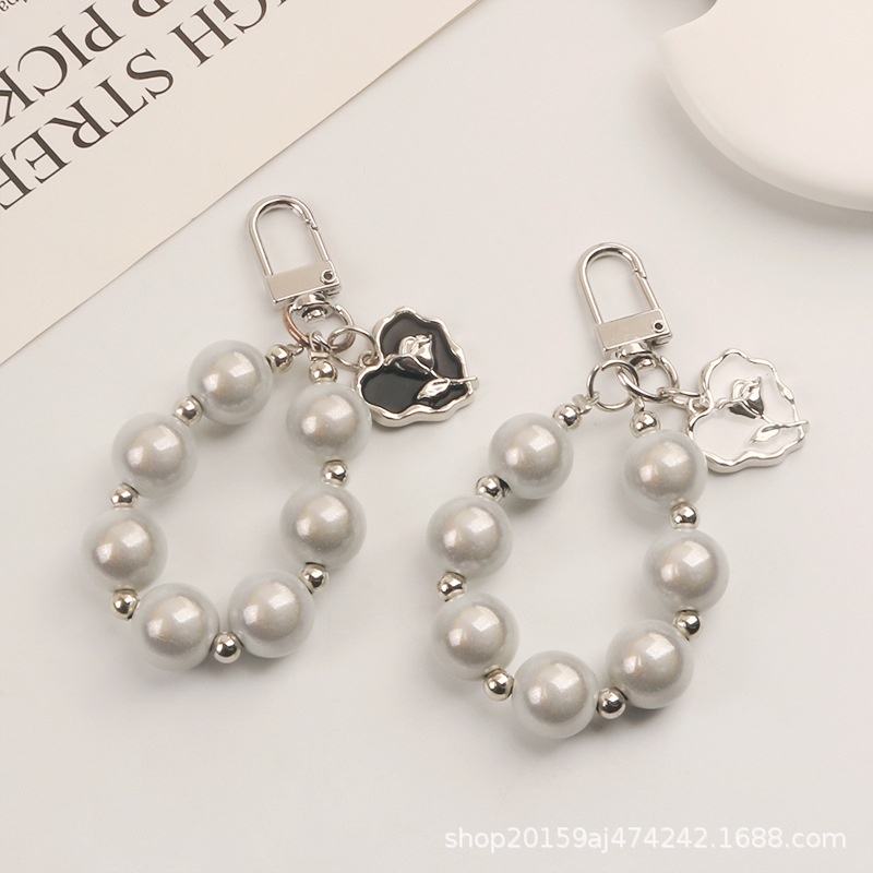 Mới Móc Khóa Hình Trái Tim Đính Ngọc Trai Dễ Thương