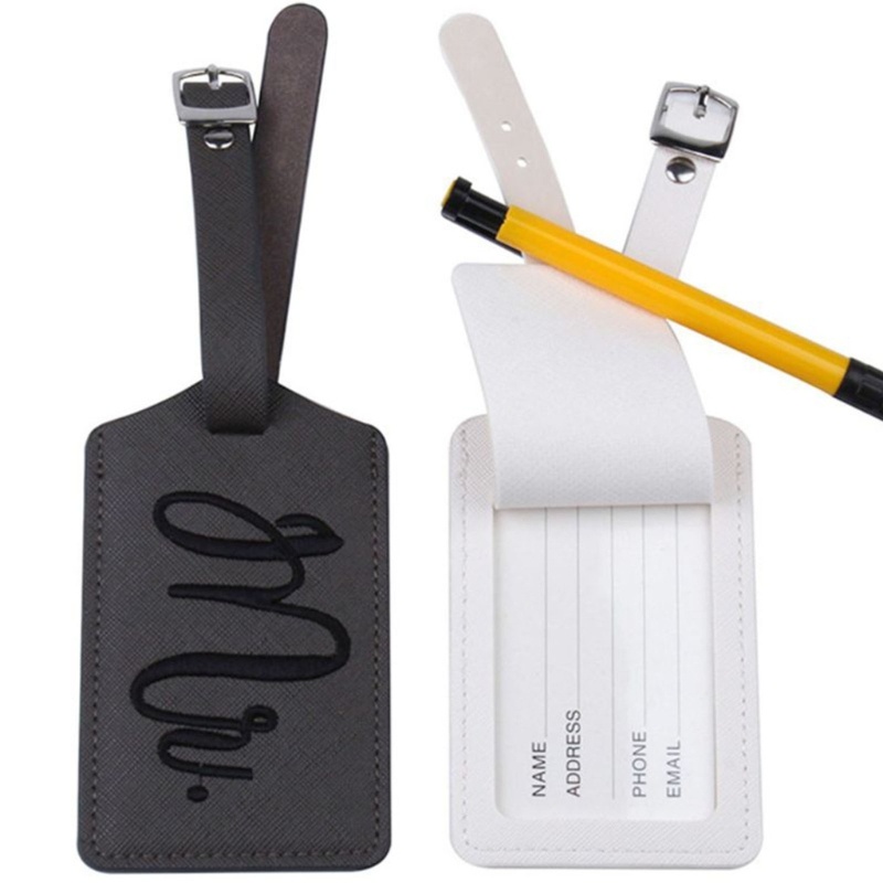 QQ Thẻ Tên Gắn Hành Lý In Chữ Mr &amp; Mrs Dễ Thương