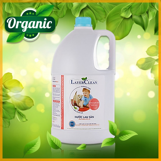 Nước lau sàn hữu cơ Layer Clean 5L hương Quế, hương Nước Hoa