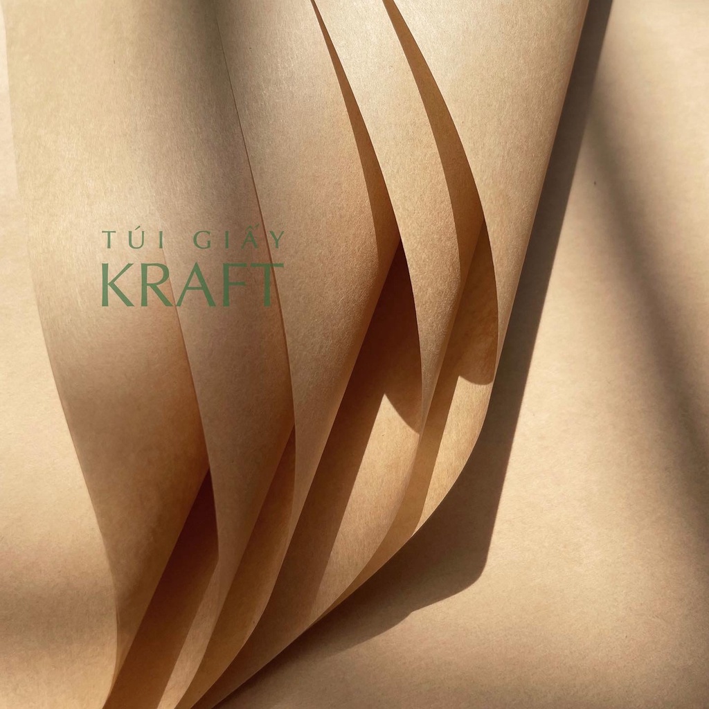 Giấy gói hàng Kraft nâu mỏng, khổ 39 x 55cm, giấy hút ẩm