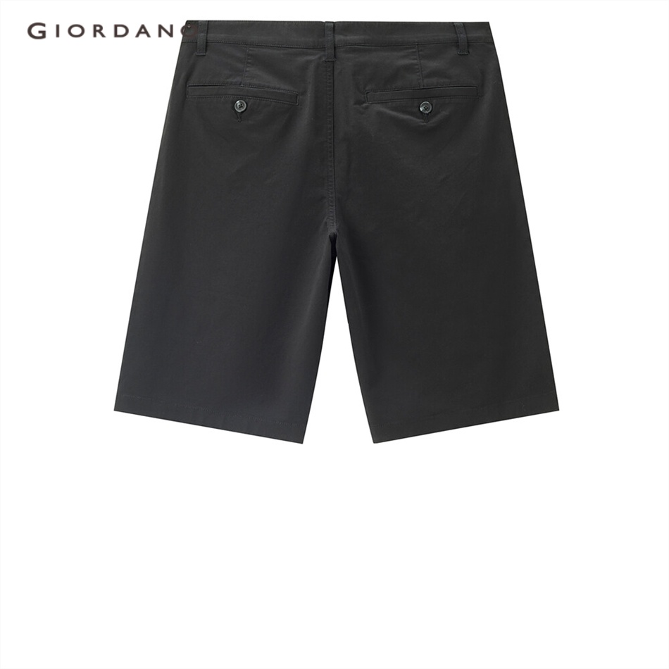 Quần đùi GIORDANO 01102341 eo cao vừa chất cotton mỏng thoải mái co giãn cao cấp cho nam