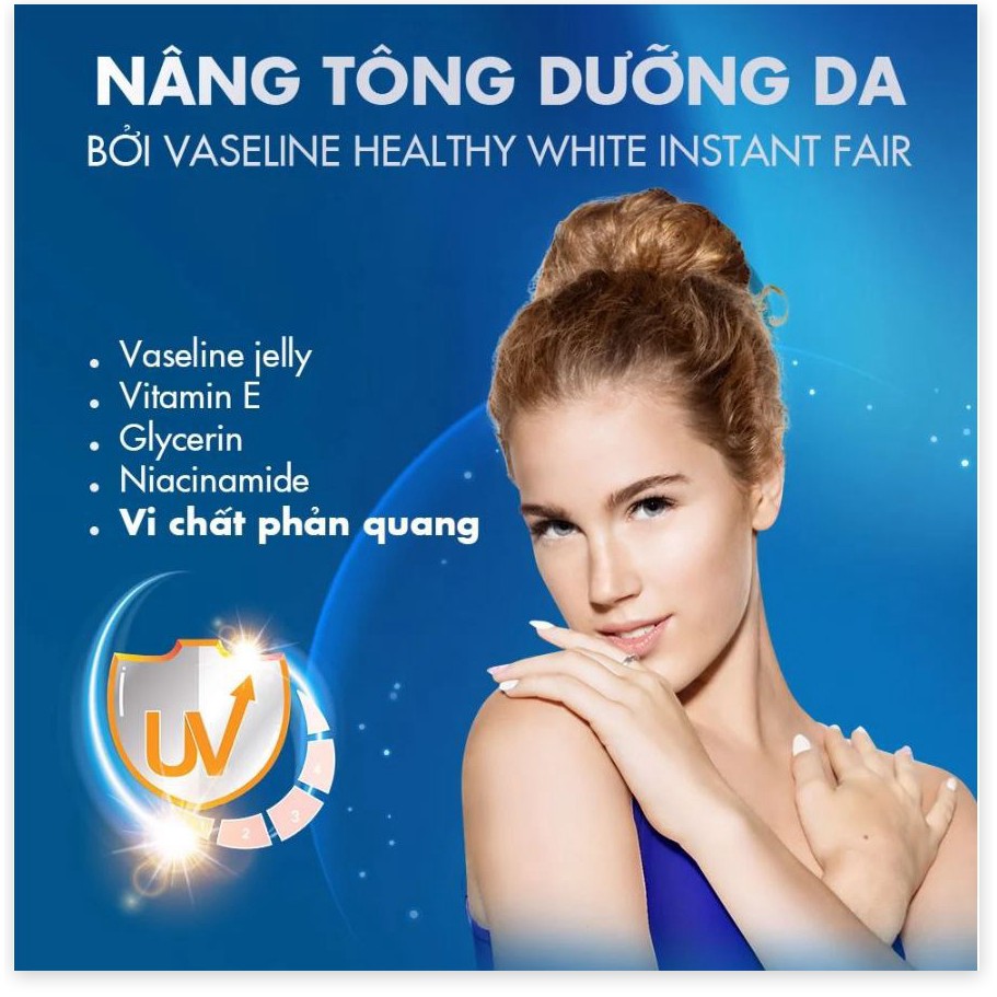 [Mã giảm giá Mỹ phẩm chính hãng] Sữa Dưỡng Thể Trắng Da Toàn Thân Vaseline Healthy White 200ml