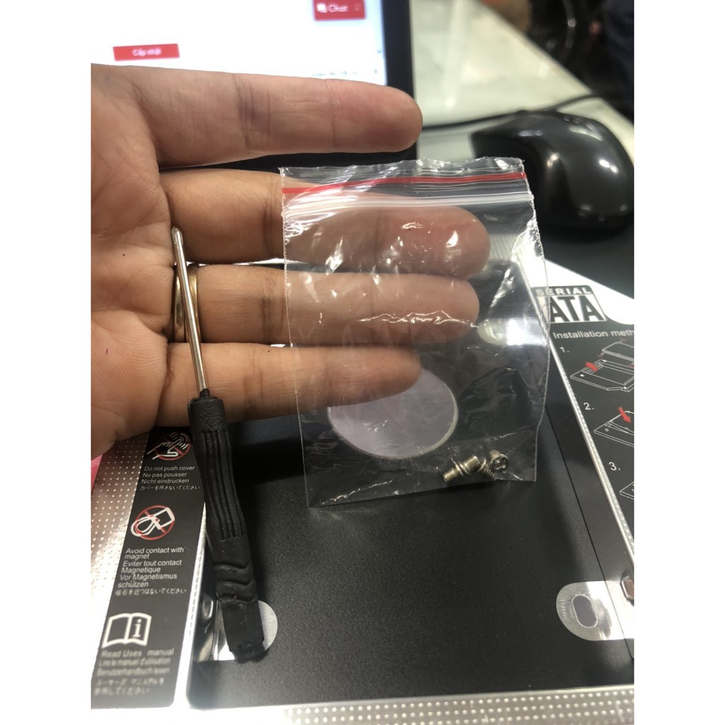 phụ kiện Caddy Bay SATA 3.0 9.5mm Mỏng gắn thêm ổ cứng cho Laptop | BigBuy360 - bigbuy360.vn
