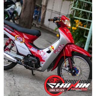 Tem Trùm Wave Alpha Đỏ Xám VietNam Racing