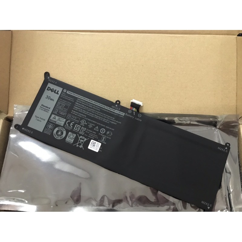 👉PIN( ZIN) Laptop Dell 7VKV9 9TV5X 09TV5X Battery for Dell Dell XPS 12 9250 Latitude 12 7275 V55D0 30Wh