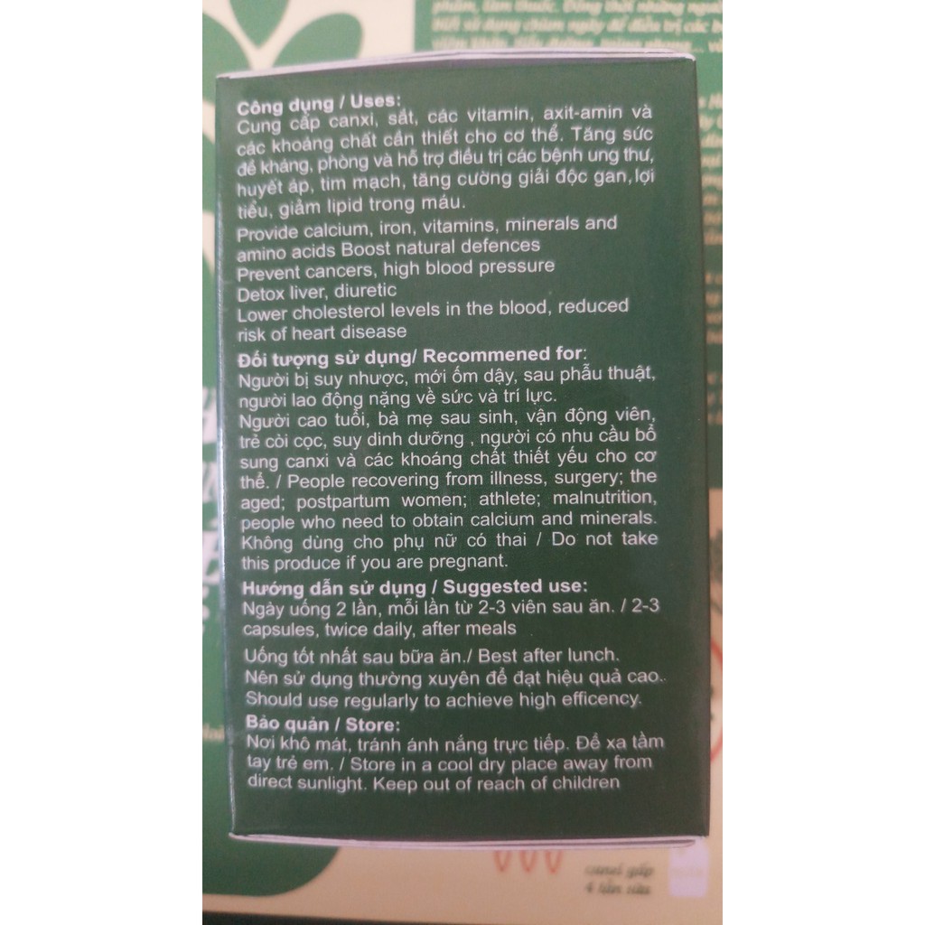 Viên Rau  Chùm Ngây Moris