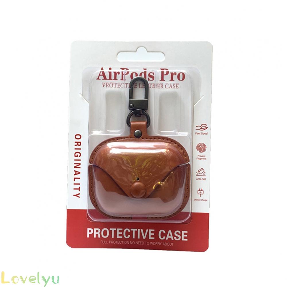 &lt;READY STOCK&gt;Minimalism Business Leather  AirPods Pro Case Headset Case With Pothook Business Leather Case100% brand new！