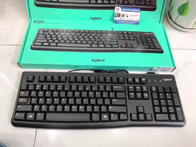 Combo Bộ Phím Chuột Logitech K120 + B100 có dây USB (Đen) - Bảo hành Chính hãng 36 Tháng | BigBuy360 - bigbuy360.vn