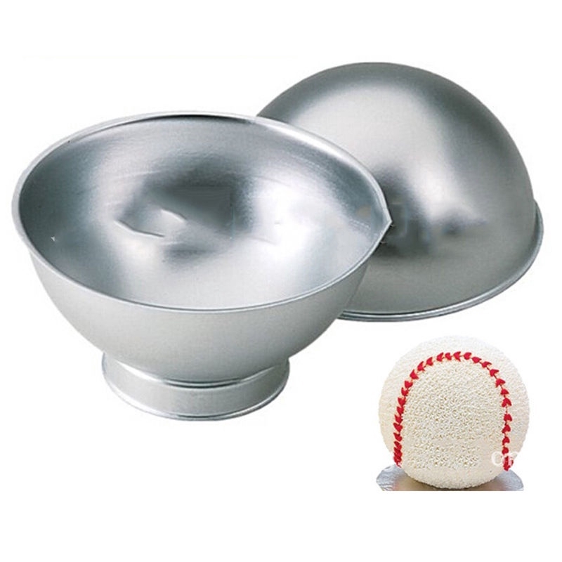 Set 2 Khuôn Nhôm Làm Bánh Hình Cầu