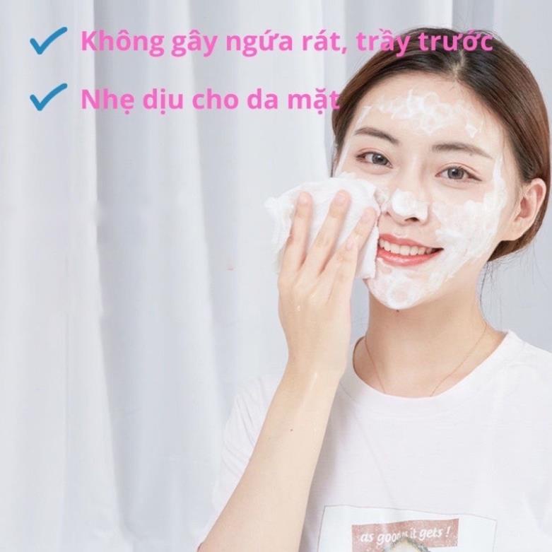 Khăn Mặt Khô Dùng 1 Lần 100% Bông Tự Nhiên - Cuộn Khăn Mặt Tẩy Trang, Lau Mặt Khô, Ướt